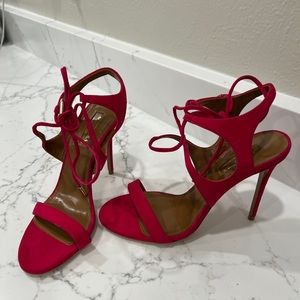 Aquazzura Red Strappy Heels